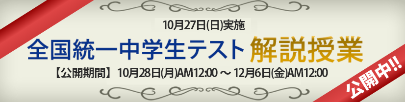 全国統一中学生テスト解説授業動画